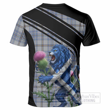 Tweedie Tartan Crest T-Shirt Scottish Lion Rampant Thistle