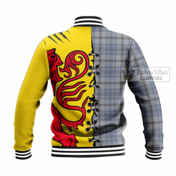 Tweedie Tartan Family Crest Baseball Jacket Lion Rampant Honor