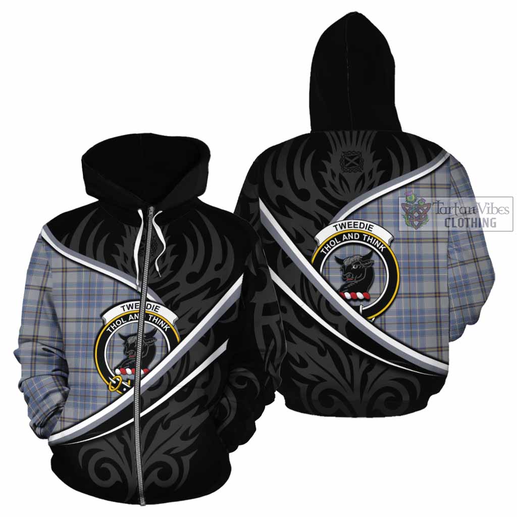 Tweedie Tartan Family Crest Cotton Hoodie Celtic Scottish Thistle Floral - Tartan Vibes Clothing