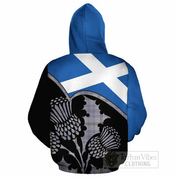Tweedie Tartan Family Crest Cotton Hoodie Scotland Thistle Floral Flag Style