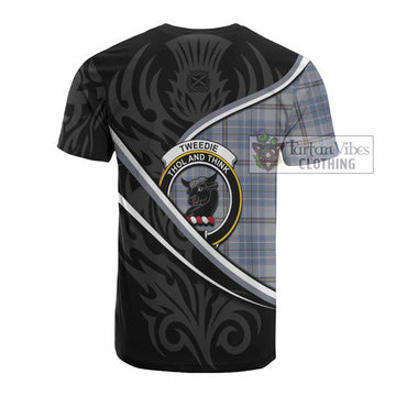 Tweedie Tartan Family Crest Cotton T-shirt Celtic Scottish Thistle Floral - Tartan Vibes Clothing