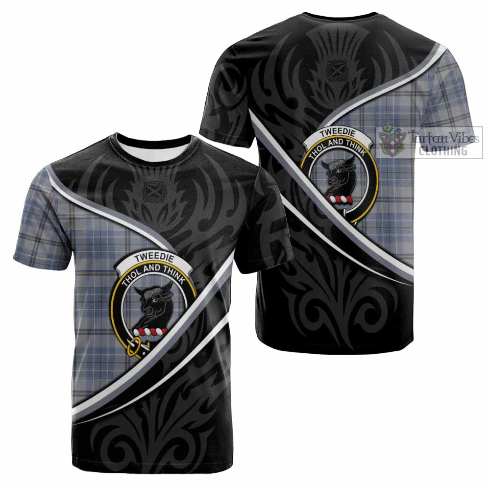 Tweedie Tartan Family Crest Cotton T-shirt Celtic Scottish Thistle Floral - Tartan Vibes Clothing