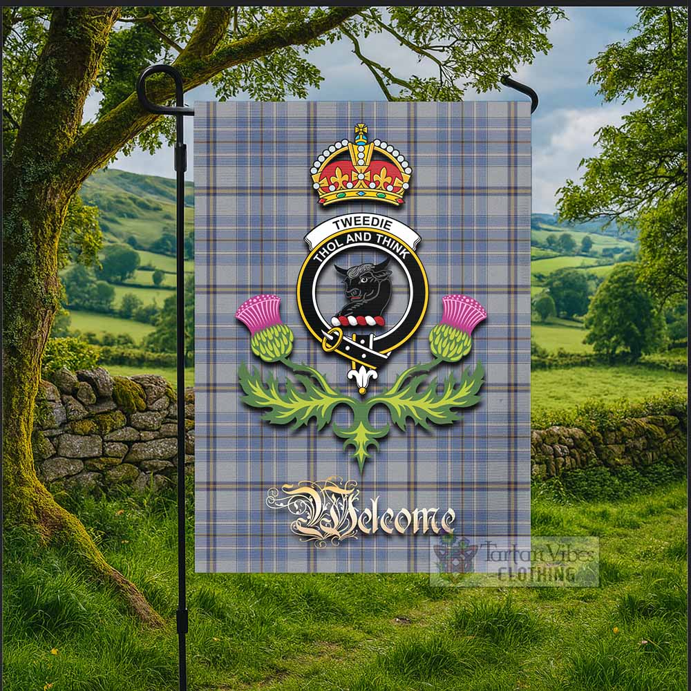 Tweedie Tartan Family Crest Garden Flag Royal Thistle Welcome Style - Tartan Vibes Clothing