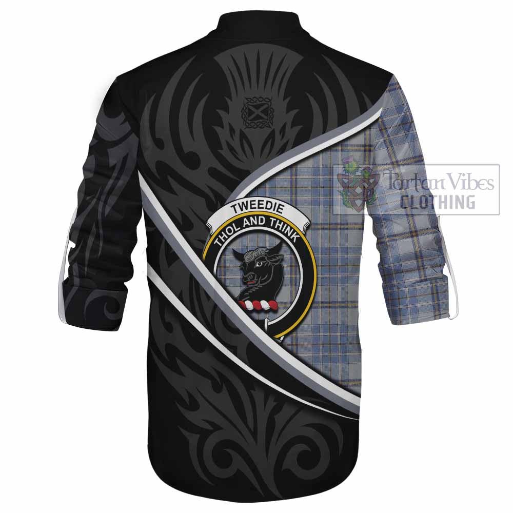 Tweedie Tartan Family Crest Ghillie Kilt Shirt Celtic Scottish Thistle Floral - Tartan Vibes Clothing