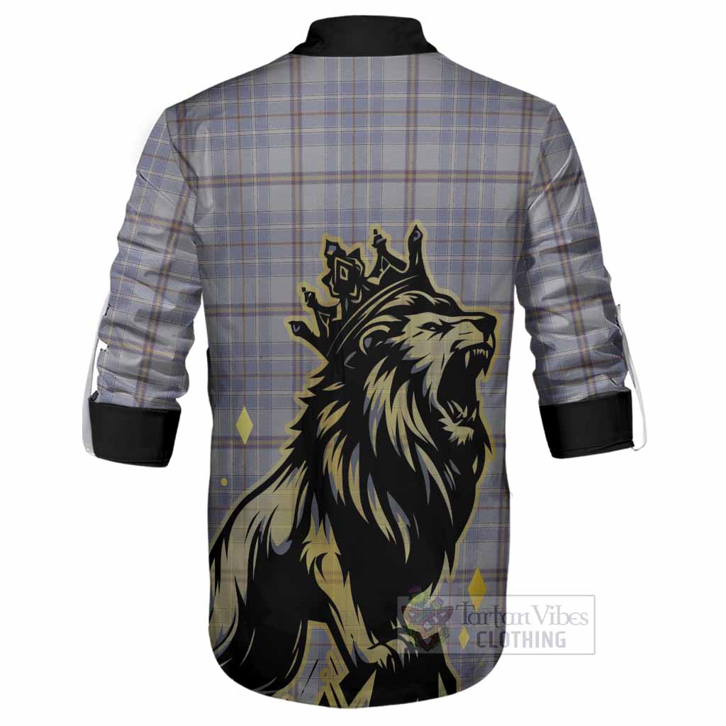 Tweedie Tartan Family Crest Ghillie Shirt Crowned Lion Roaring