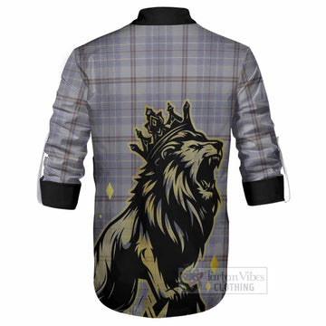 Tweedie Tartan Family Crest Ghillie Shirt Crowned Lion Roaring
