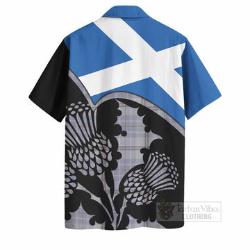 Tweedie Tartan Family Crest Hawaiian Shirt Scotland Thistle Floral Flag Style