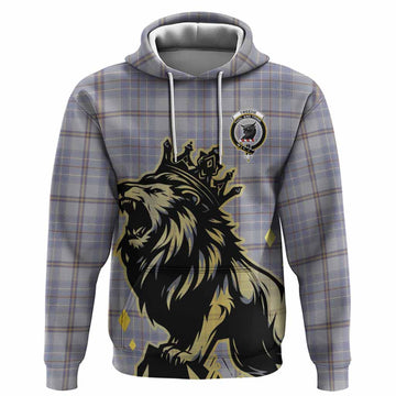 Tweedie Tartan Family Crest Hoodie Crowned Lion Roaring