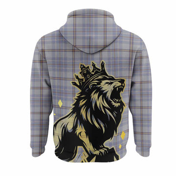 Tweedie Tartan Family Crest Hoodie Crowned Lion Roaring