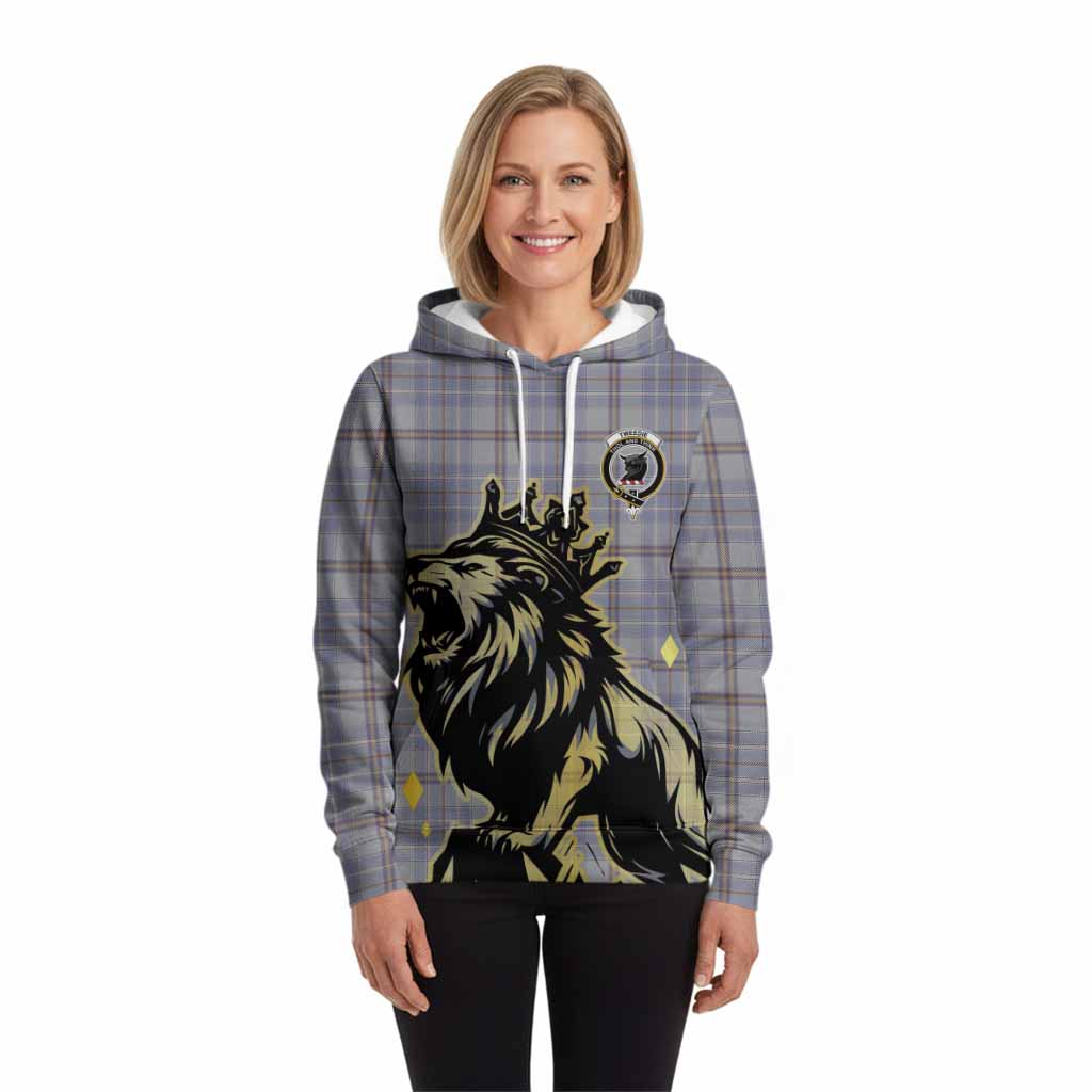 Tweedie Tartan Family Crest Hoodie Crowned Lion Roaring