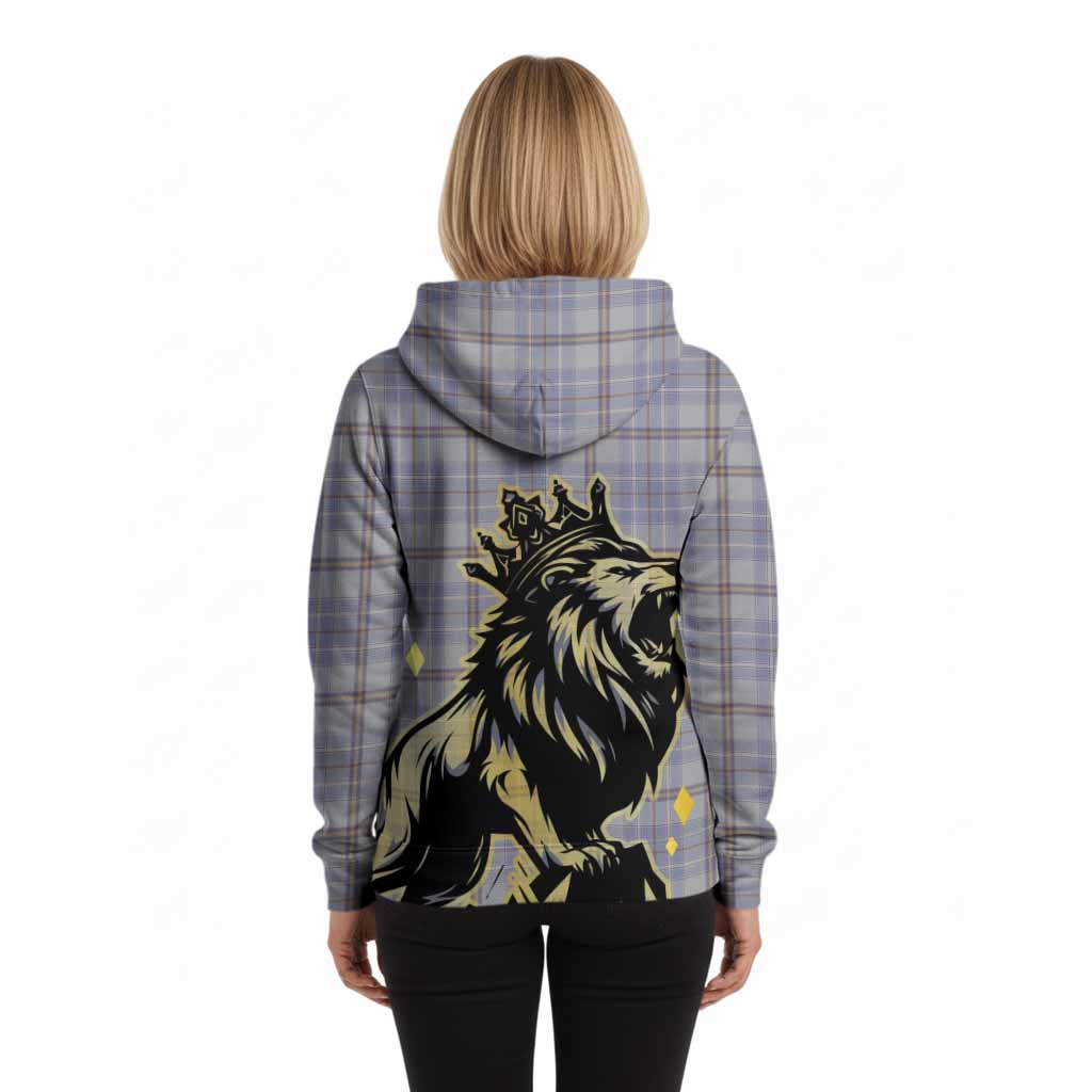 Tweedie Tartan Family Crest Hoodie Crowned Lion Roaring