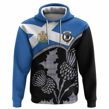 Tweedie Tartan Family Crest Hoodie Scotland Thistle Floral Flag Style