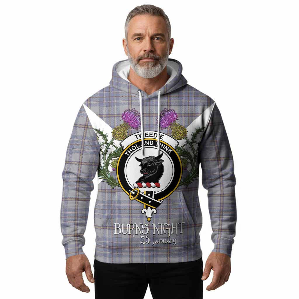 Tweedie Tartan Family Crest Hoodie Scottish Burns Night Thistle Floral