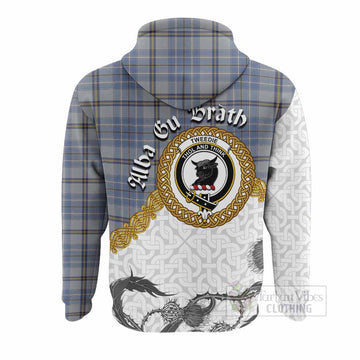 Tweedie Tartan Family Crest Hoodie Scottish Highland Warrior Celtic Knot Thistle