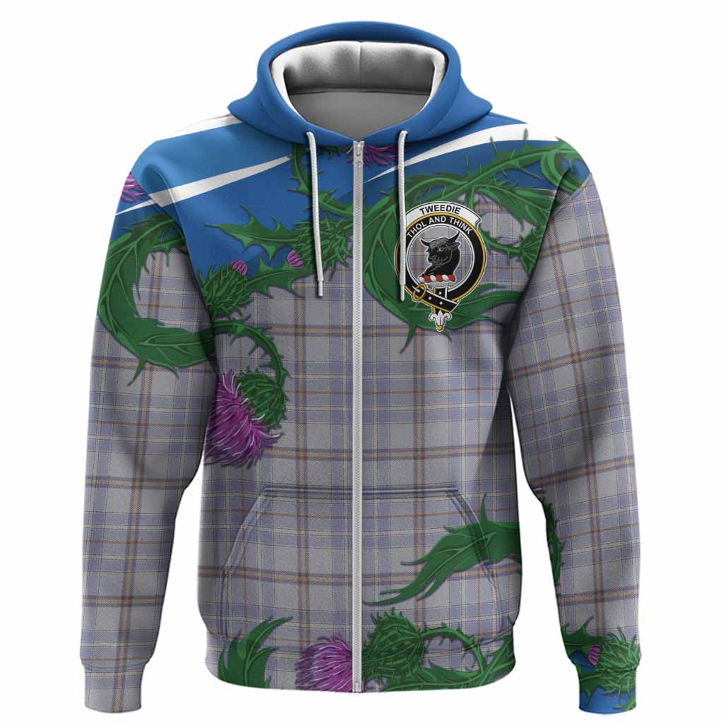 Tweedie Tartan Family Crest Hoodie Thistle in Minimalism