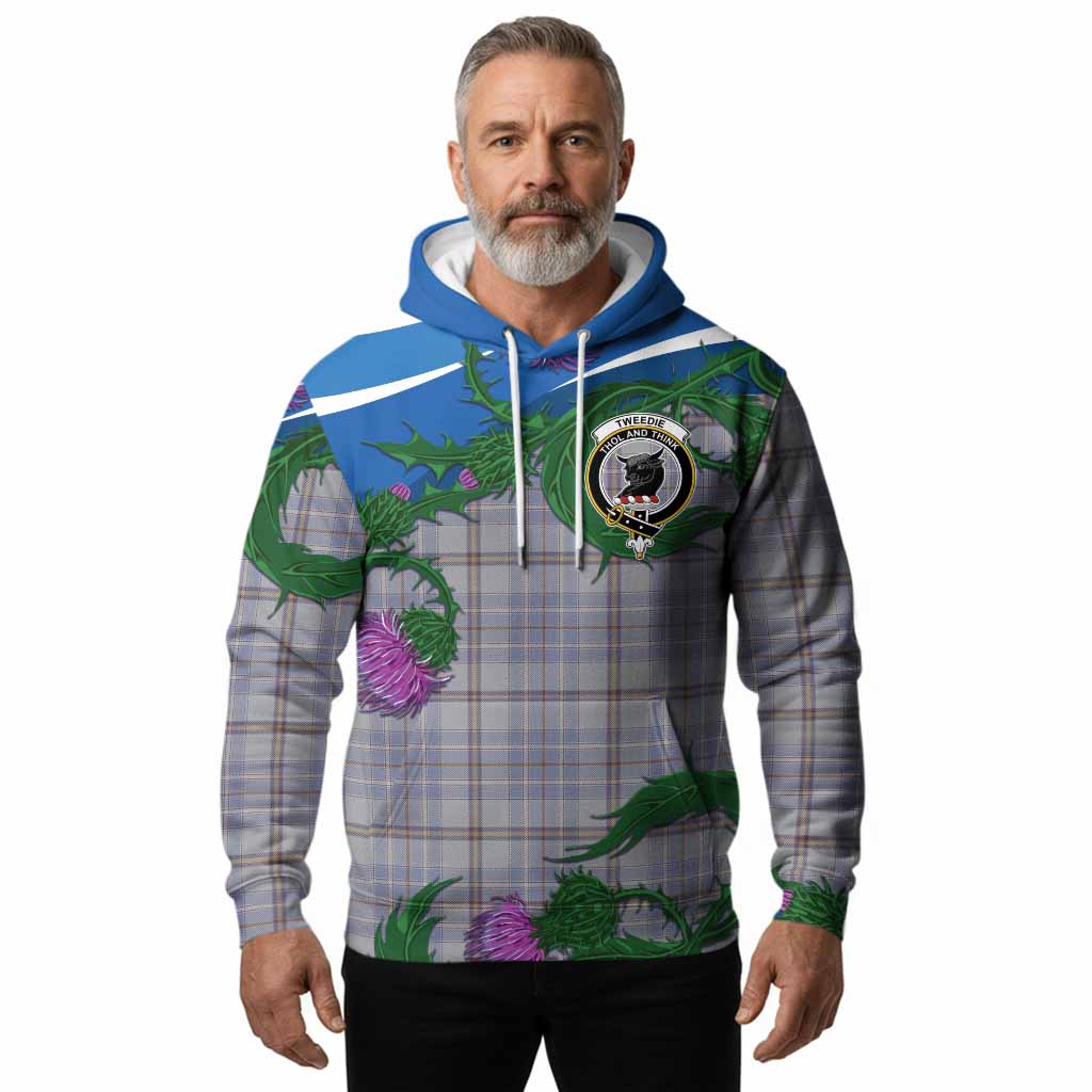 Tweedie Tartan Family Crest Hoodie Thistle in Minimalism