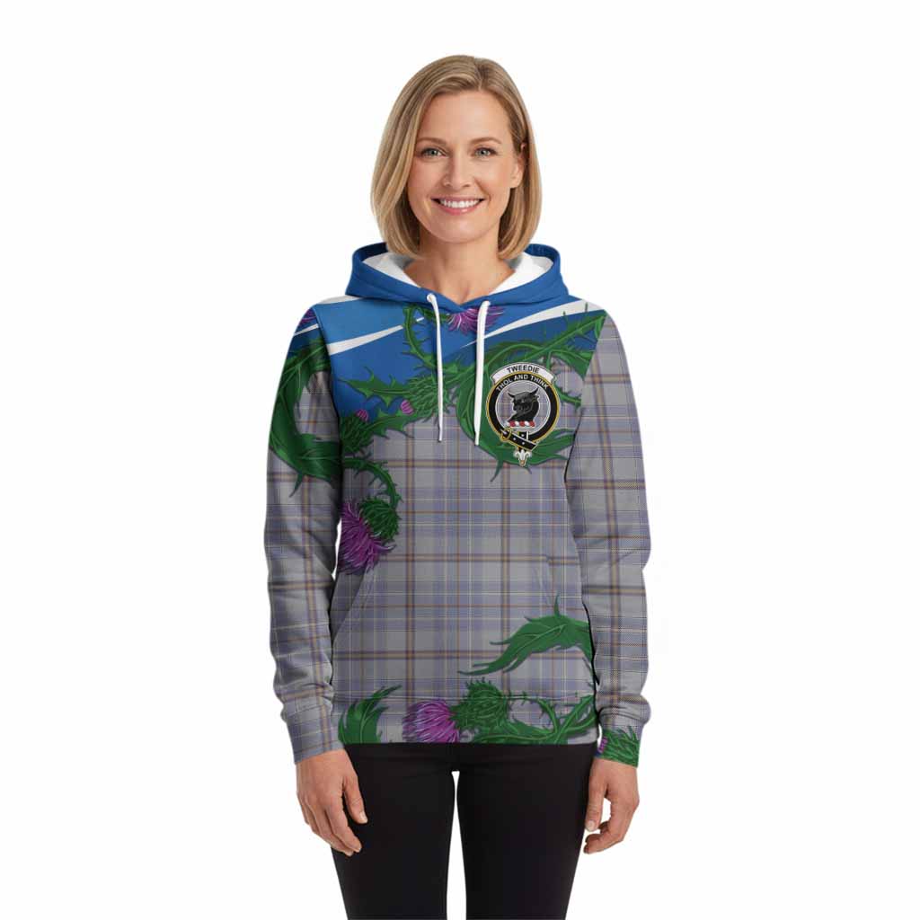 Tweedie Tartan Family Crest Hoodie Thistle in Minimalism