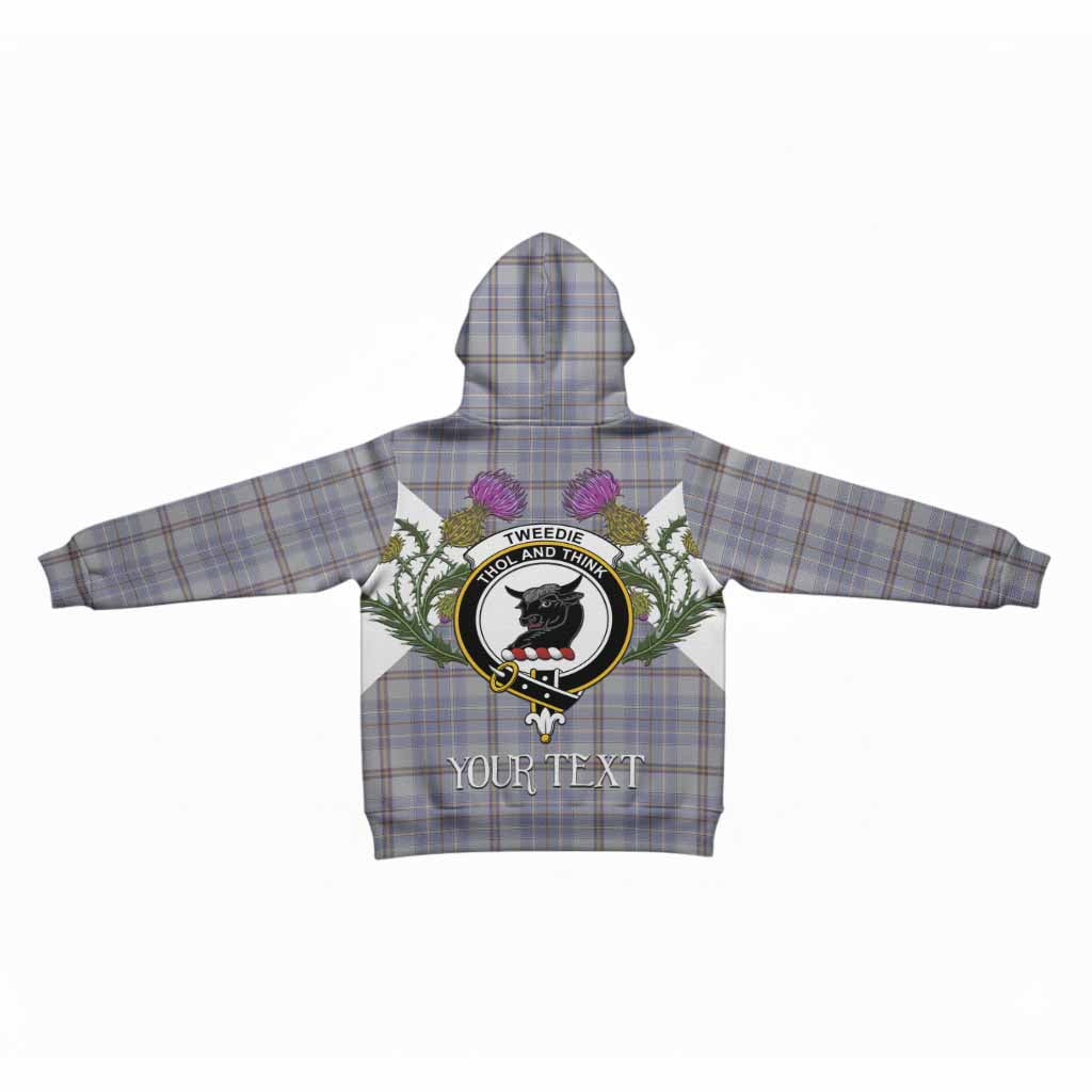 Tweedie Tartan Family Crest Kid Hoodie Scottish Burns Night Thistle Floral