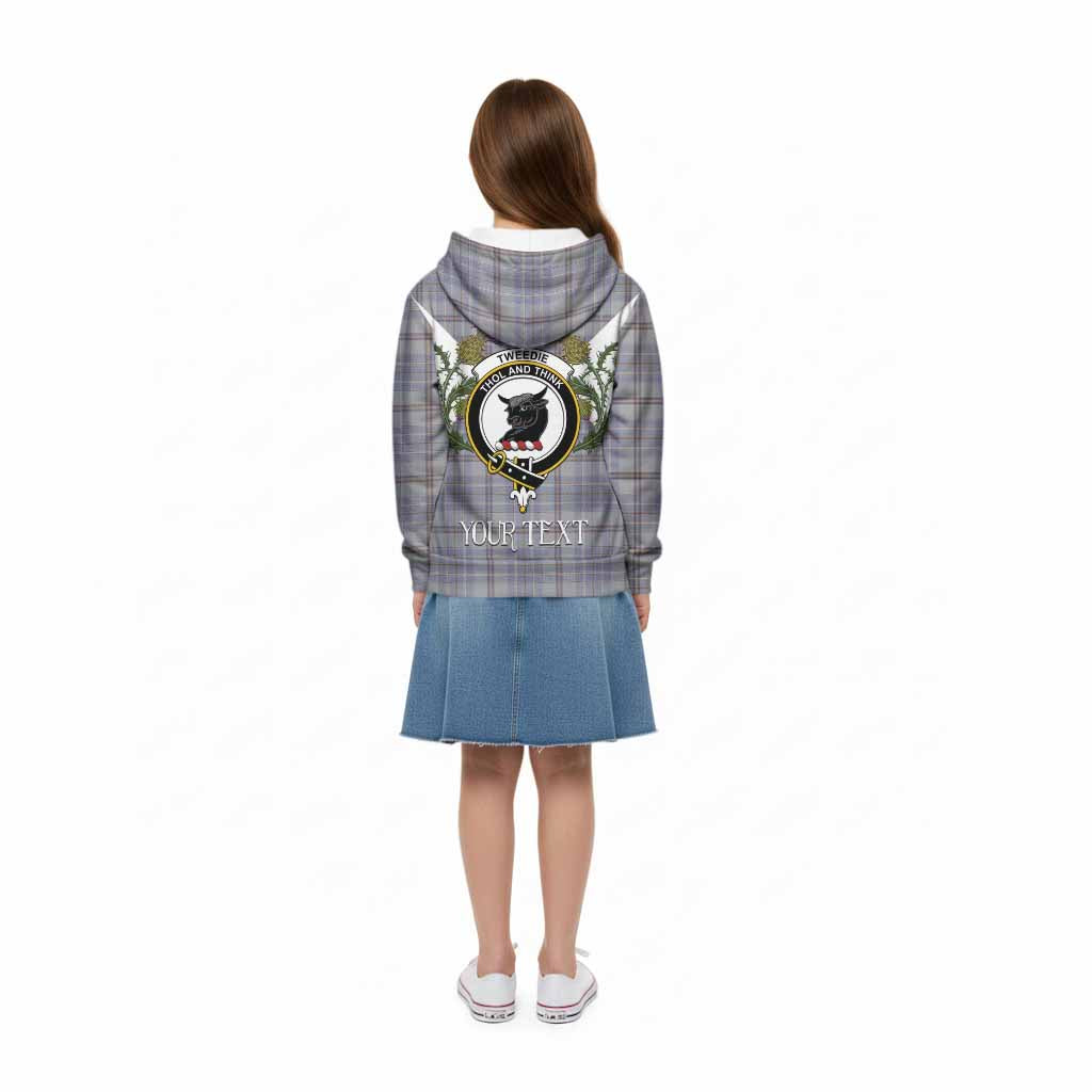 Tweedie Tartan Family Crest Kid Hoodie Scottish Burns Night Thistle Floral