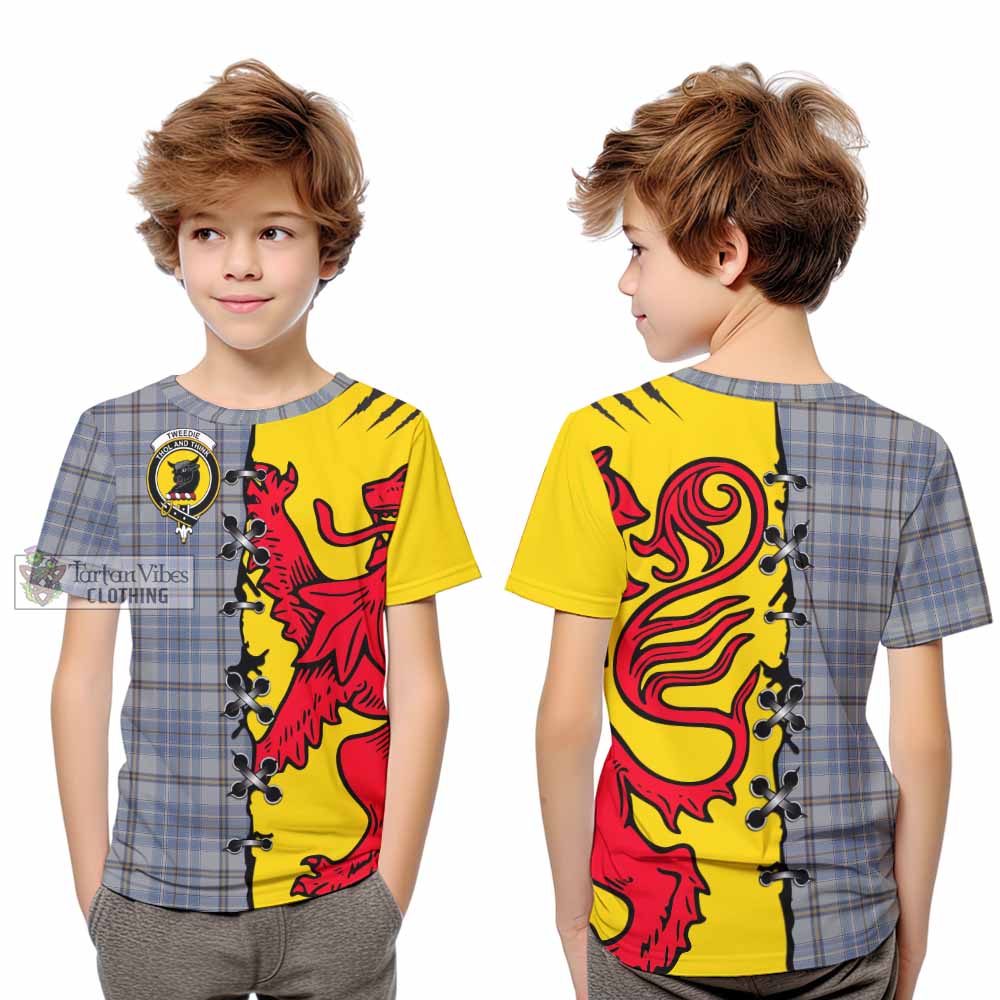 Tweedie Tartan Family Crest Kid T-shirt Lion Rampant Honor - Tartan Vibes Clothing