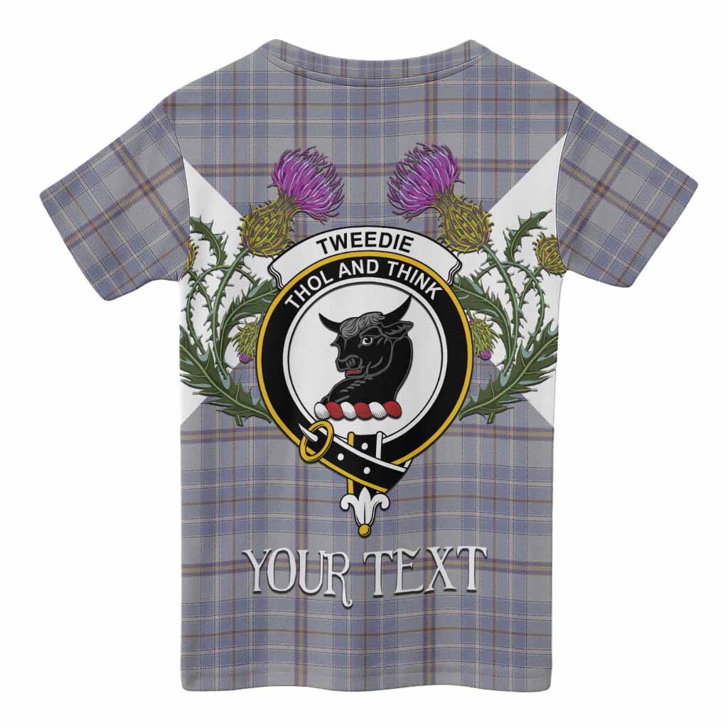Tweedie Tartan Family Crest Kid T-shirt Scottish Burns Night Thistle Floral