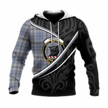 Tweedie Tartan Family Crest Knitted Hoodie Celtic Scottish Thistle Floral