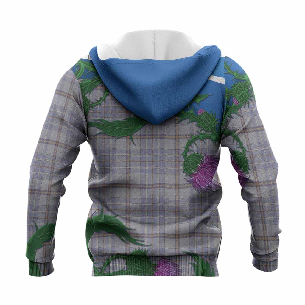 Tweedie Tartan Family Crest Knitted Hoodie Thistle in Minimalism