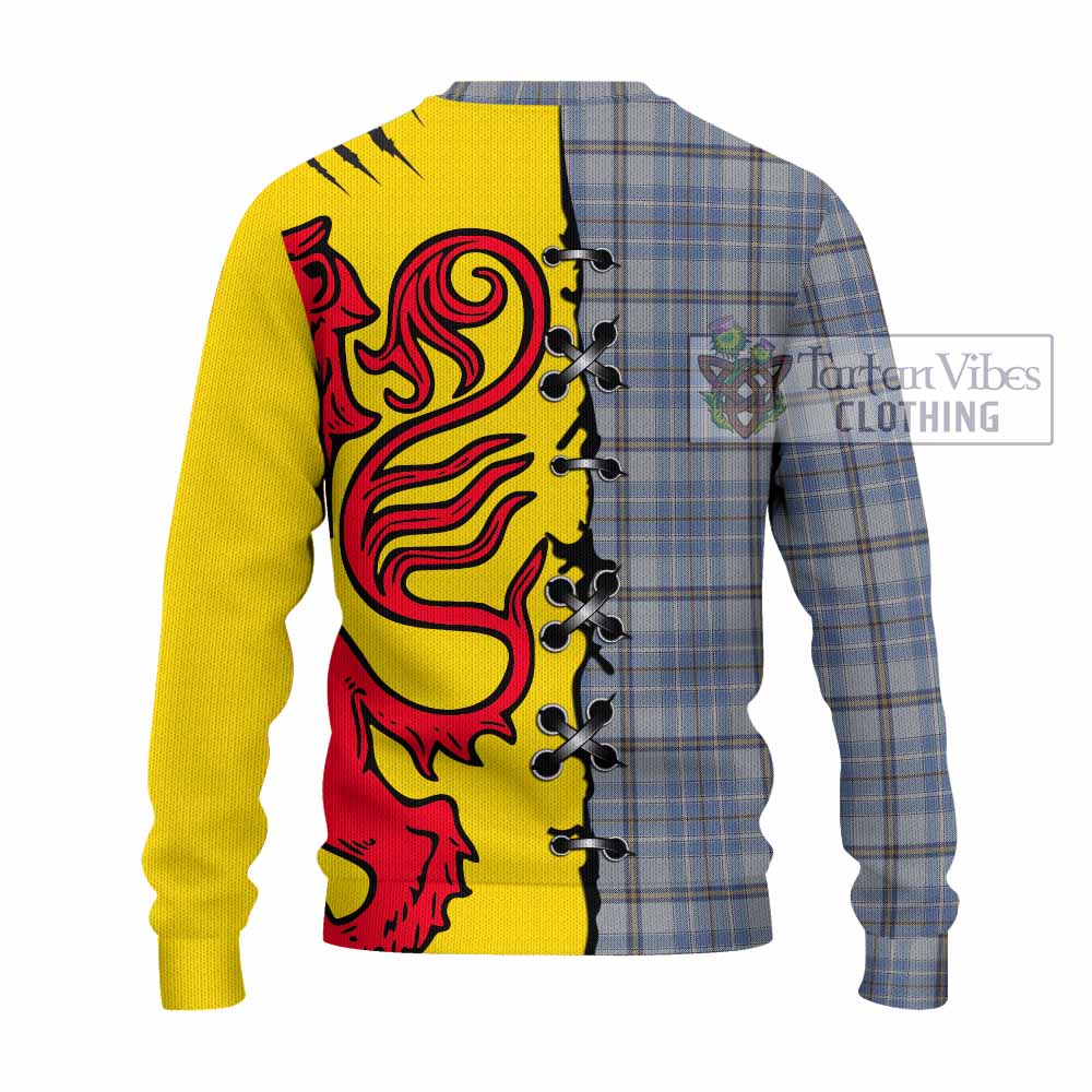 Tweedie Tartan Family Crest Knitted Sweater Lion Rampant Honor - Tartan Vibes Clothing