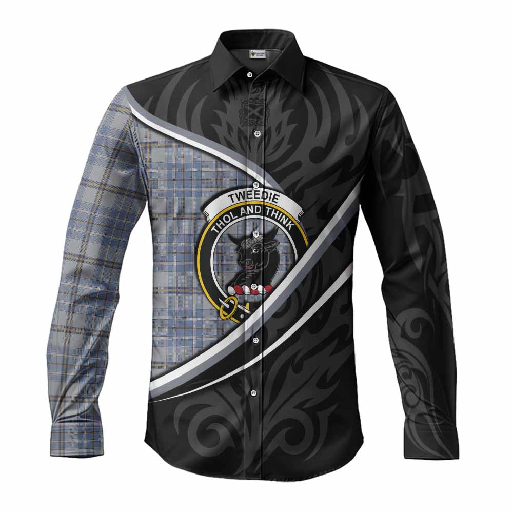 Tweedie Tartan Family Crest Long Sleeve Button Shirts Celtic Scottish Thistle Floral - Tartan Vibes Clothing