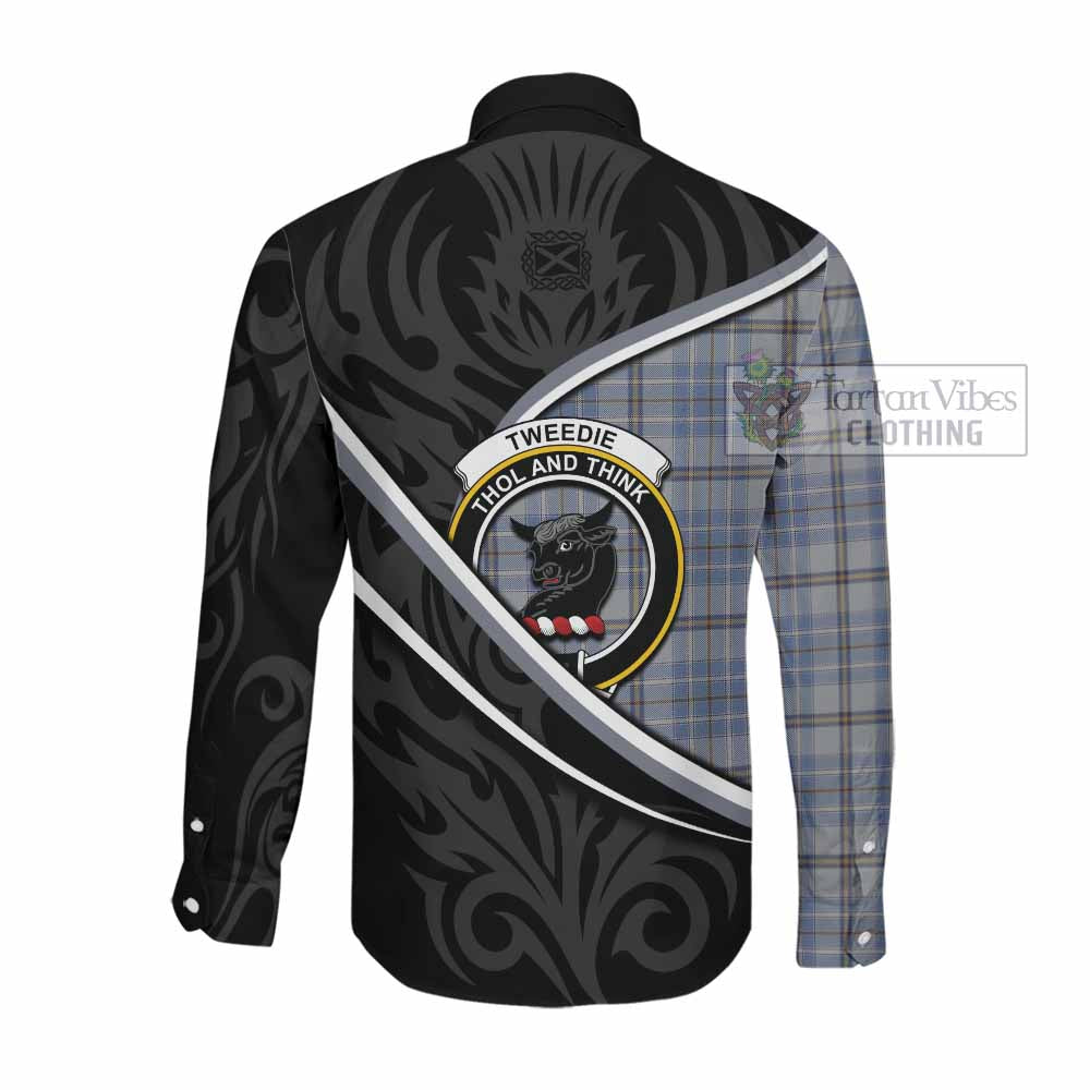 Tweedie Tartan Family Crest Long Sleeve Button Shirts Celtic Scottish Thistle Floral - Tartan Vibes Clothing