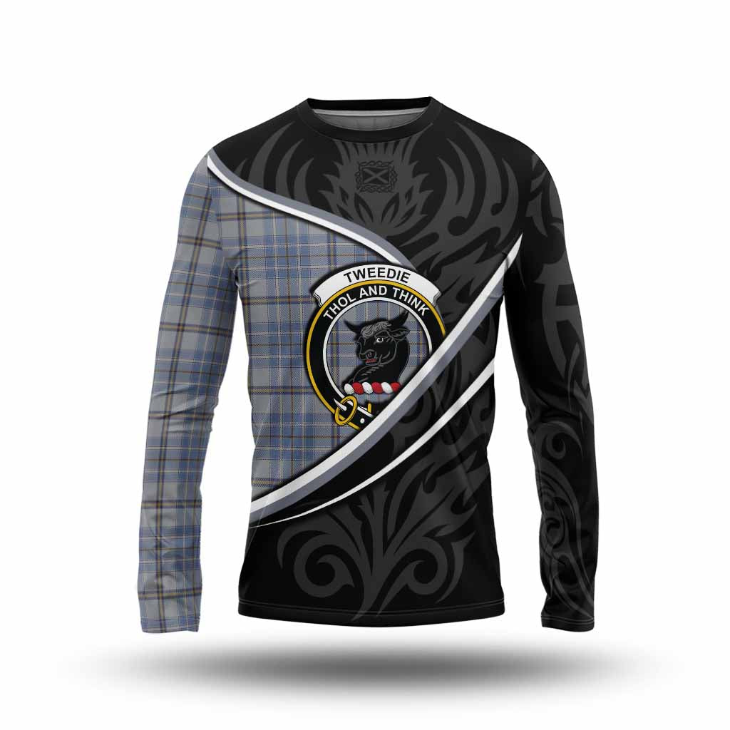 Tweedie Tartan Family Crest Long Sleeve T-Shirt Celtic Scottish Thistle Floral - Tartan Vibes Clothing