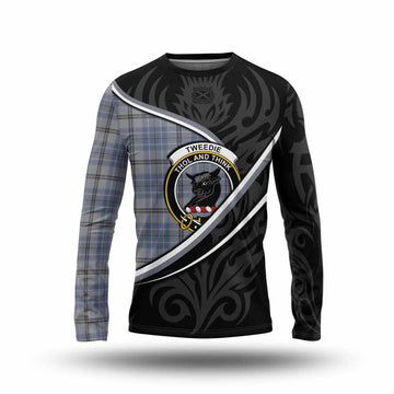 Tweedie Tartan Family Crest Long Sleeve T-Shirt Celtic Scottish Thistle Floral - Tartan Vibes Clothing