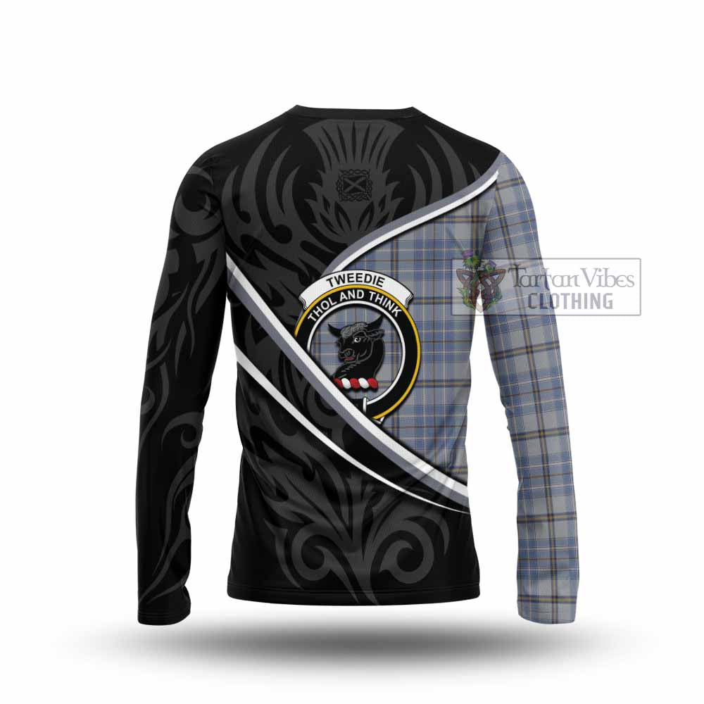 Tweedie Tartan Family Crest Long Sleeve T-Shirt Celtic Scottish Thistle Floral - Tartan Vibes Clothing