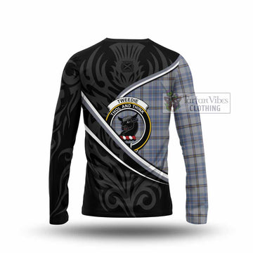Tweedie Tartan Family Crest Long Sleeve T-Shirt Celtic Scottish Thistle Floral - Tartan Vibes Clothing