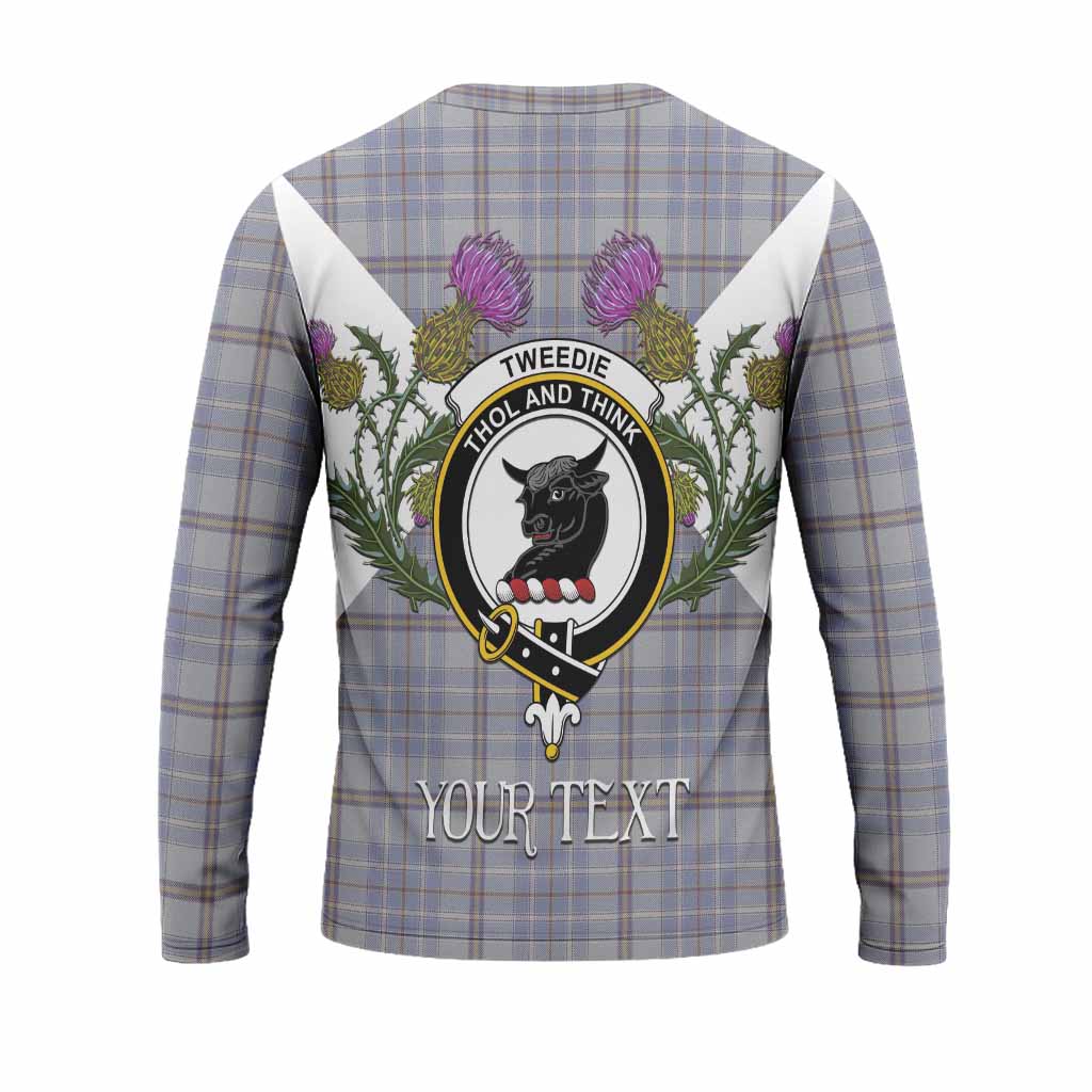 Tweedie Tartan Family Crest Long Sleeve T-Shirt Scottish Burns Night Thistle Floral