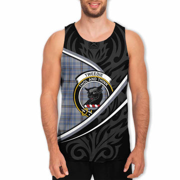 Tweedie Tartan Family Crest Men Tank Top Celtic Scottish Thistle Floral