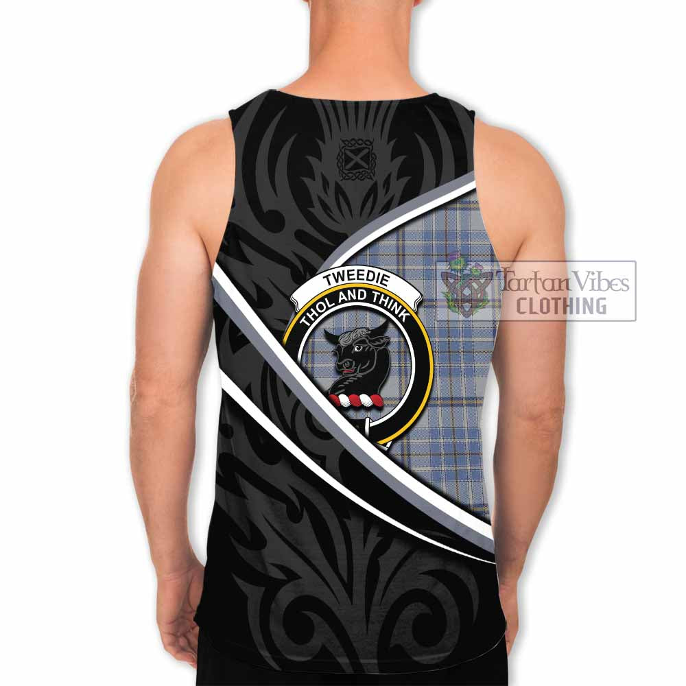 Tweedie Tartan Family Crest Men Tank Top Celtic Scottish Thistle Floral - Tartan Vibes Clothing
