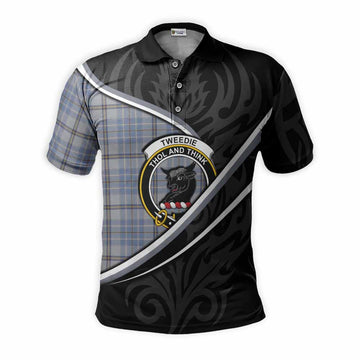 Tweedie Tartan Family Crest Polo Shirt Celtic Scottish Thistle Floral