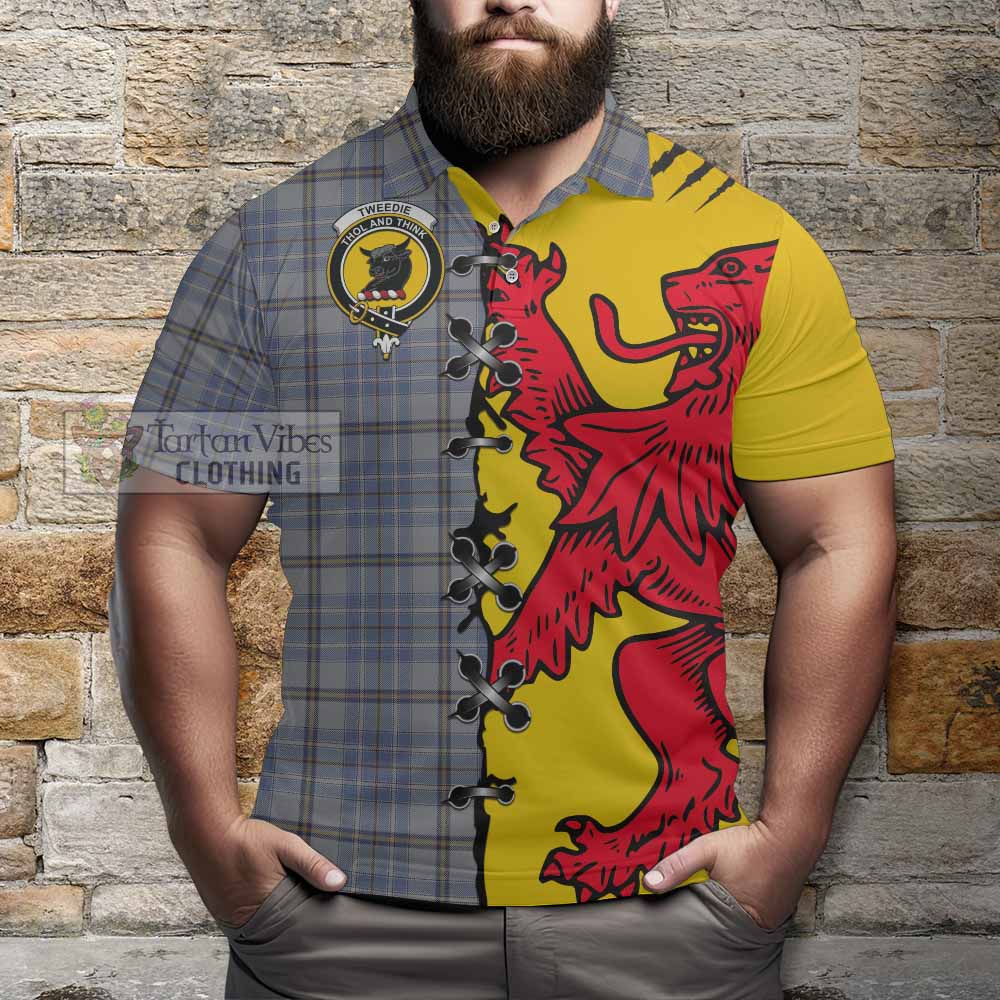 Tweedie Tartan Family Crest Polo Shirt Lion Rampant Honor - Tartan Vibes Clothing