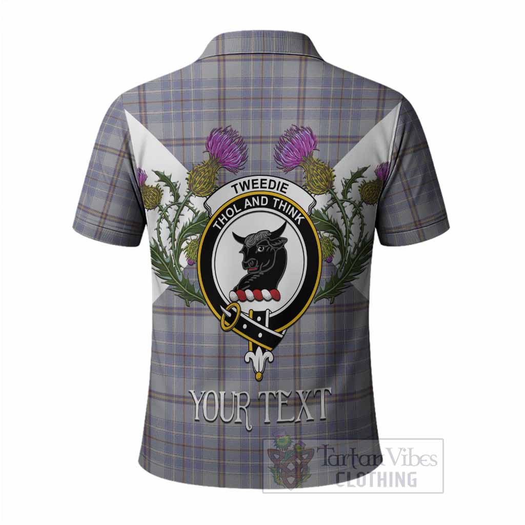 Tweedie Tartan Family Crest Polo Shirt Scottish Burns Night Thistle Floral