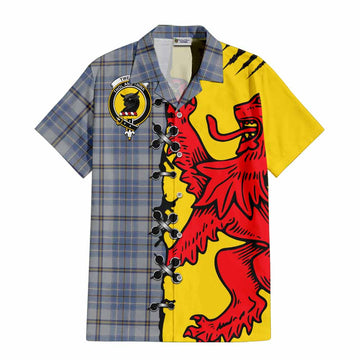 Tweedie Tartan Family Crest Hawaiian Shirt Lion Rampant Honor
