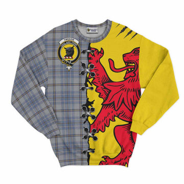Tweedie Tartan Family Crest Sweatshirt Lion Rampant Honor