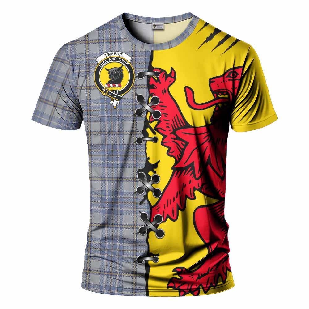 Tweedie Tartan Family Crest T-shirt Lion Rampant Honor - Tartan Vibes Clothing