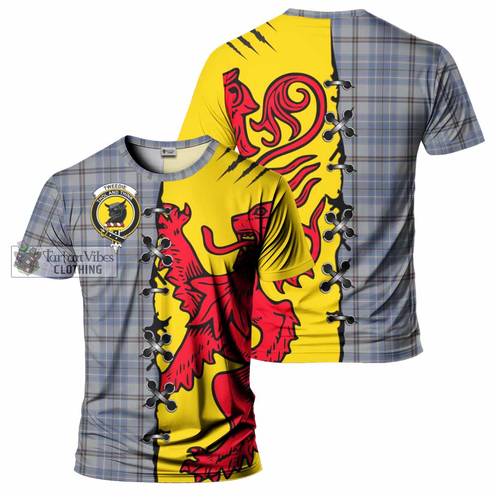Tweedie Tartan Family Crest T-shirt Lion Rampant Honor - Tartan Vibes Clothing