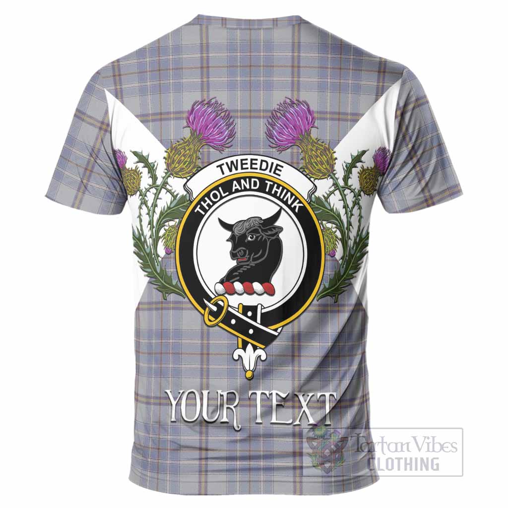 Tweedie Tartan Family Crest T-Shirt Scottish Burns Night Thistle Floral