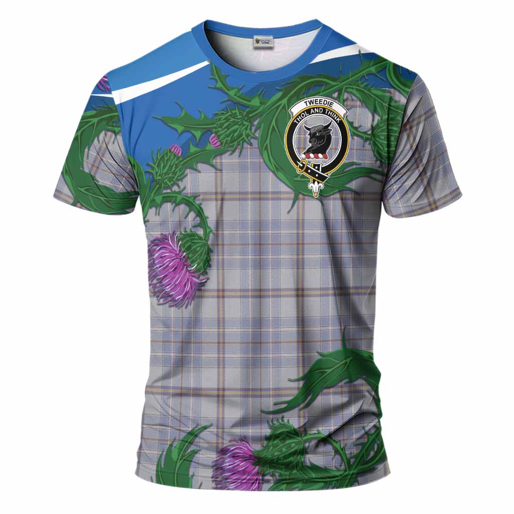 Tweedie Tartan Family Crest T-Shirt Thistle in Minimalism