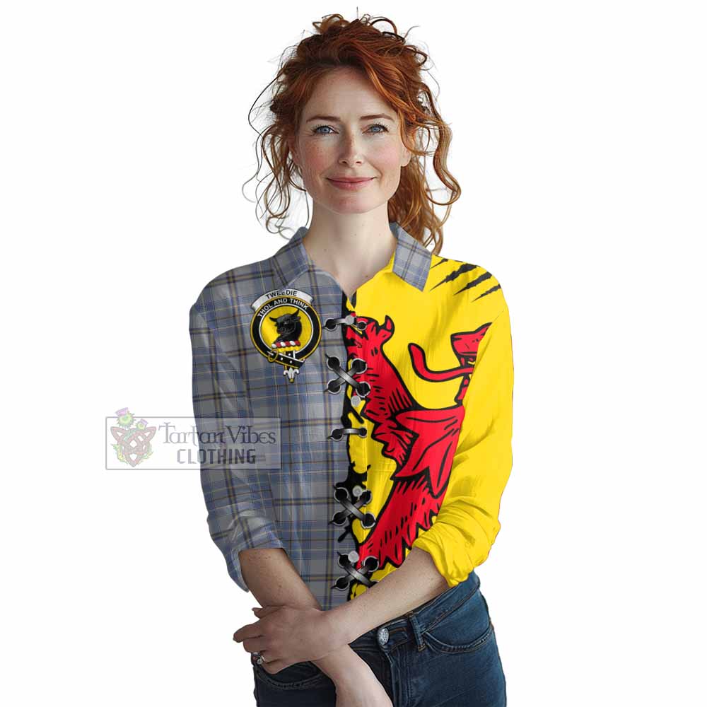 Tweedie Tartan Family Crest Women Casual Shirt Lion Rampant Honor - Tartan Vibes Clothing