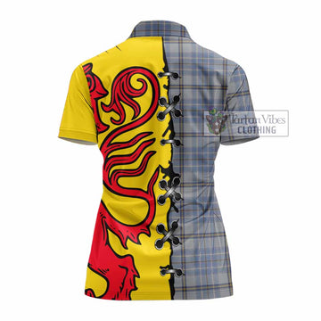 Tweedie Tartan Family Crest Women's Polo Shirt Lion Rampant Honor