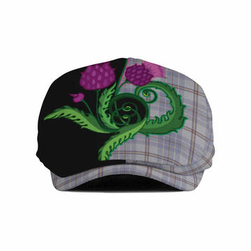 Tweedie Tartan Flat Cap, Jeff Cap Traditional Scottish Thistle