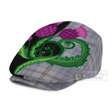 Tweedie Tartan Flat Cap, Jeff Cap Traditional Scottish Thistle